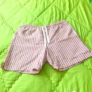 Pinstriped Linen-Blend Shorts Forever21 Men Pants